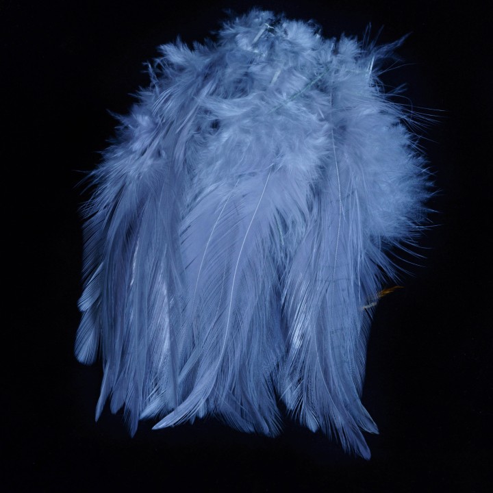 Hareline Strung Saddle Hackle Grey