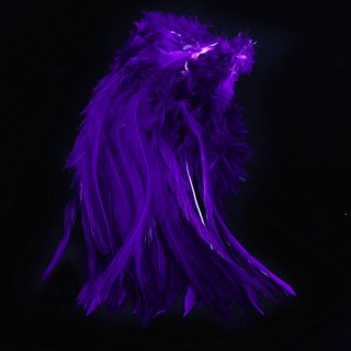 Hareline Strung Saddle Hackle Purple