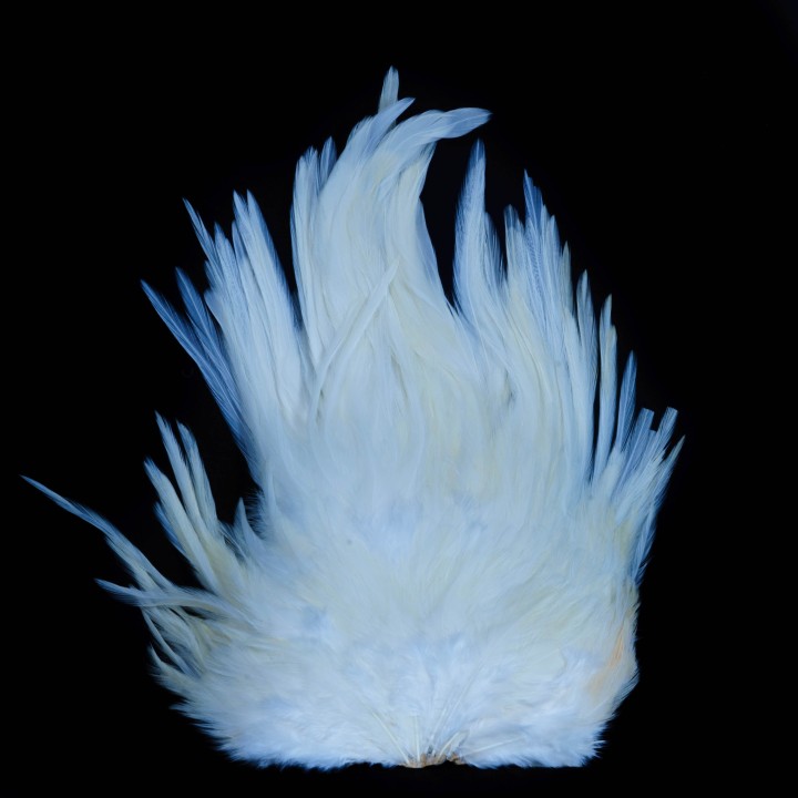 INDIA ROOSTER SADDLE PATCH WHITE