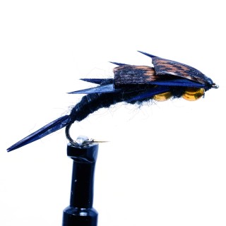 Doble Bead Speckled Stone Black