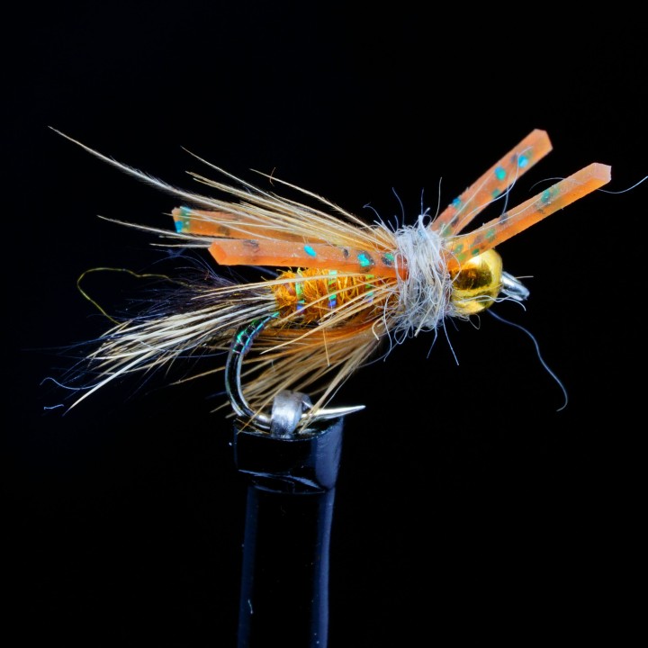 Red Squirrel Nymph - Beadhead Rubberleg