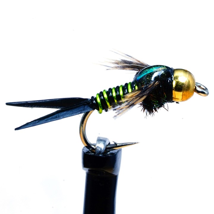 Copper John Black & Chartreuse B.H