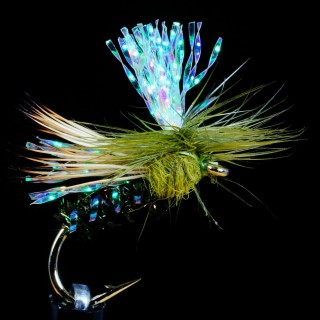 Crystal Flash Caddis Olive