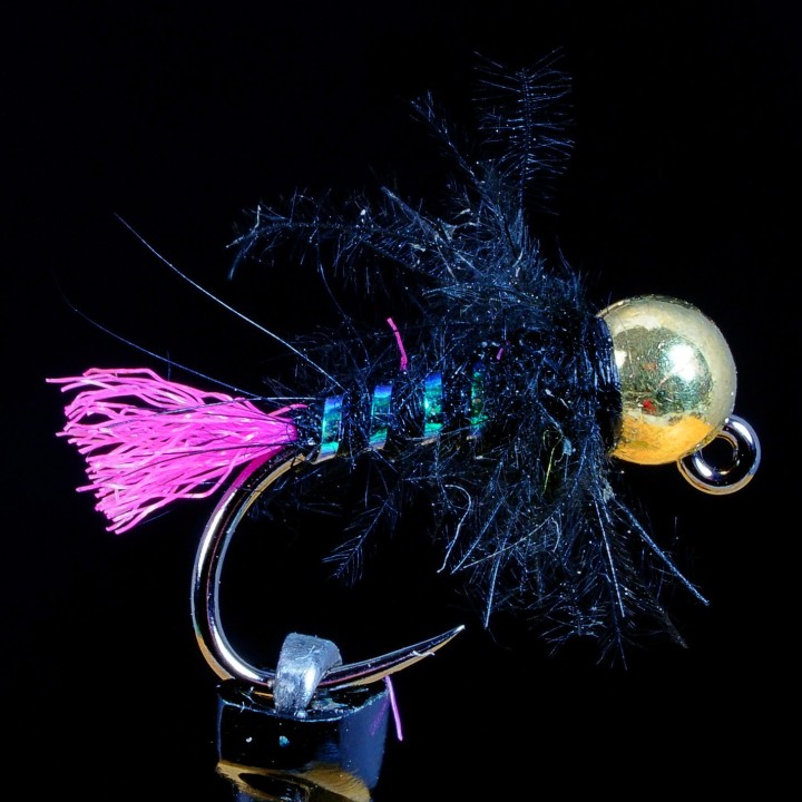 Black Pink CDC Caddis Jig tungsten