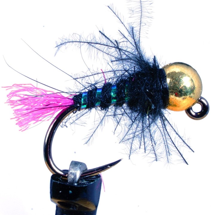 Black Pink CDC Caddis Jig tungsten