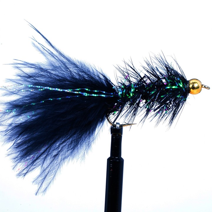 Krystal Woolly Bugger Black B.H